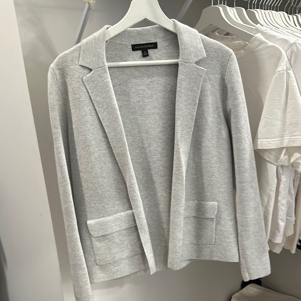 Banana Republic Light Gray Blazer